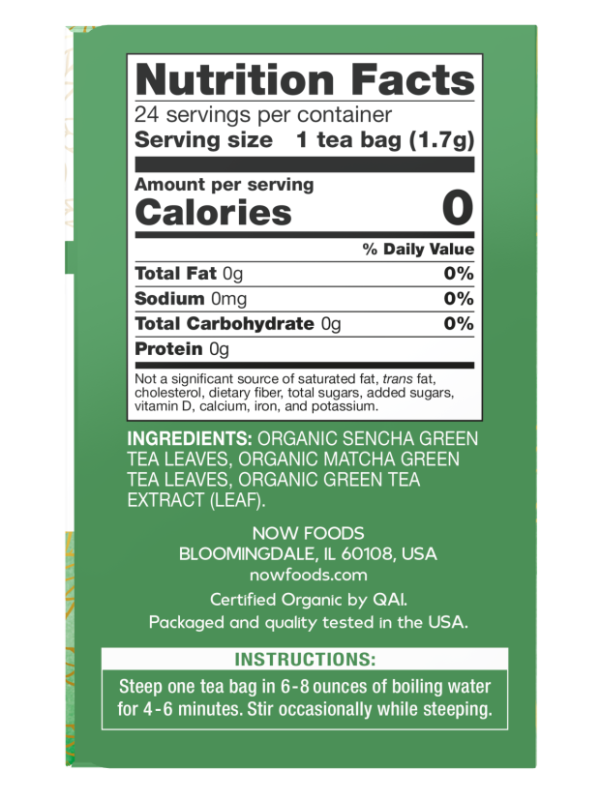 NOW - Green Kick? Tea, Organic - Image 2