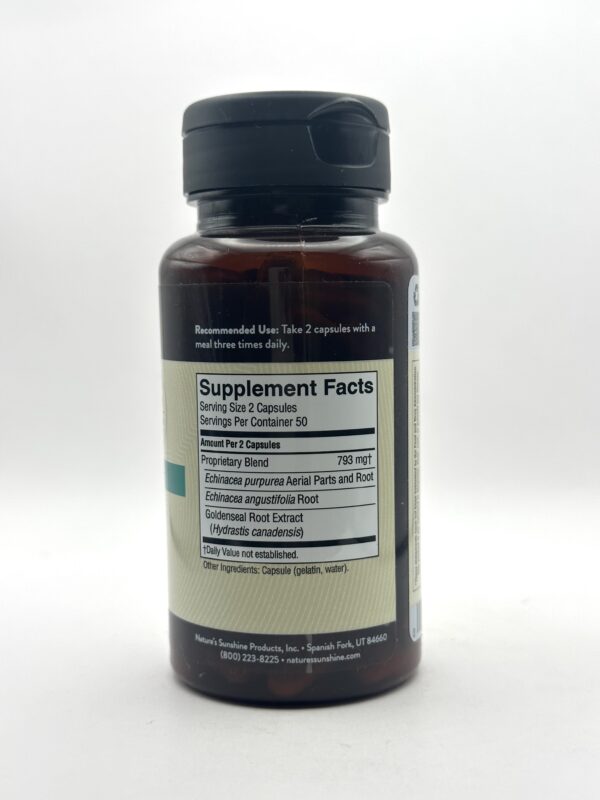 Nature's Sunshine - Echinacea & Golden Seal - 100 Capsules - Image 2